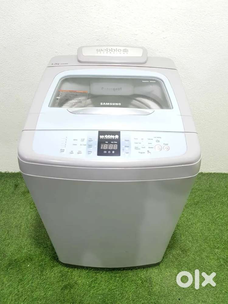 Samsung wobble technology grey and blue colour top load fully automati