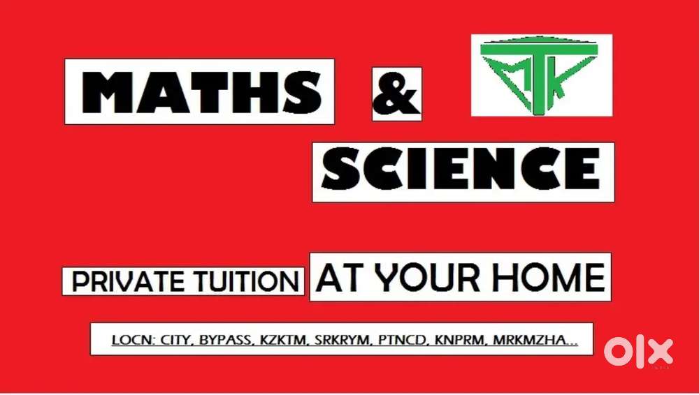 Maths- Science Tuition At Your Home