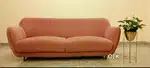 Modern Velvet 3-Seater Sofa