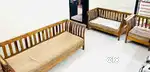 Sofa set 4+3+1 pure wooden sofa set