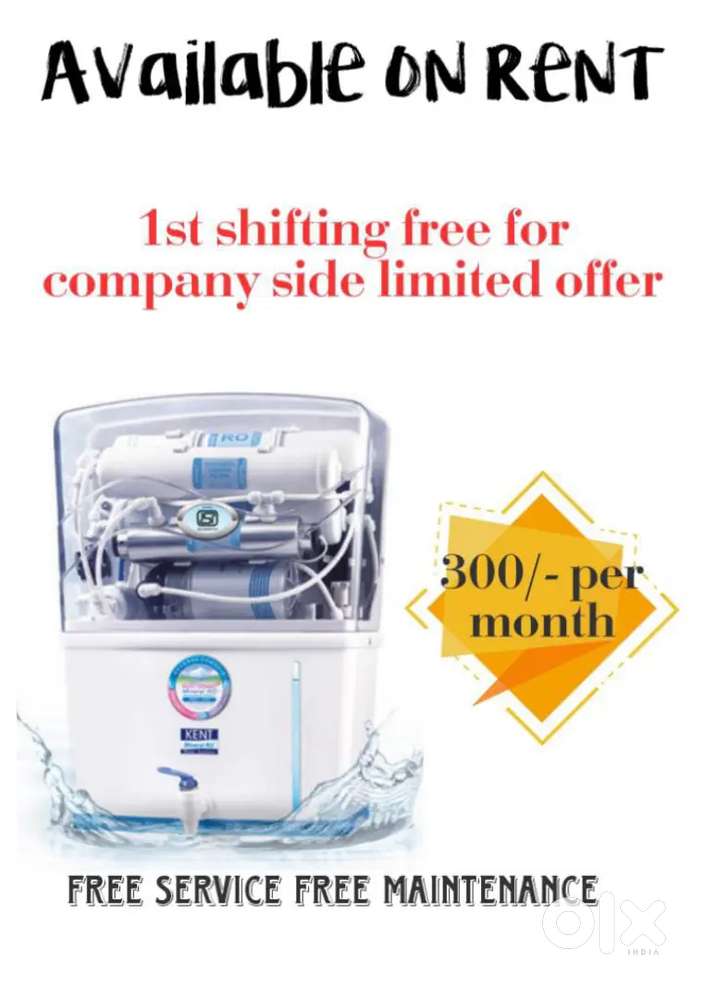 Water purifier on rent