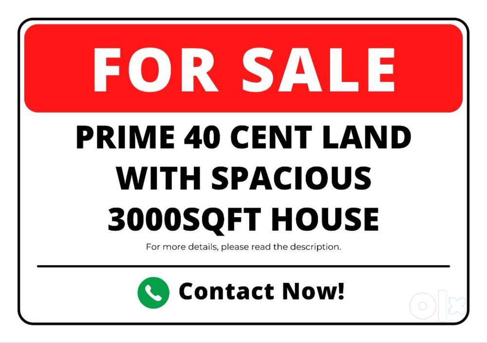 Prime 40 cent Land with Spacious 3000 sqft House for Sale
