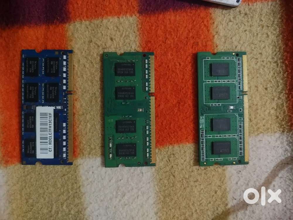 Total 8 GB DDR3 Laptop RAM (2+2+4) is working perfectly