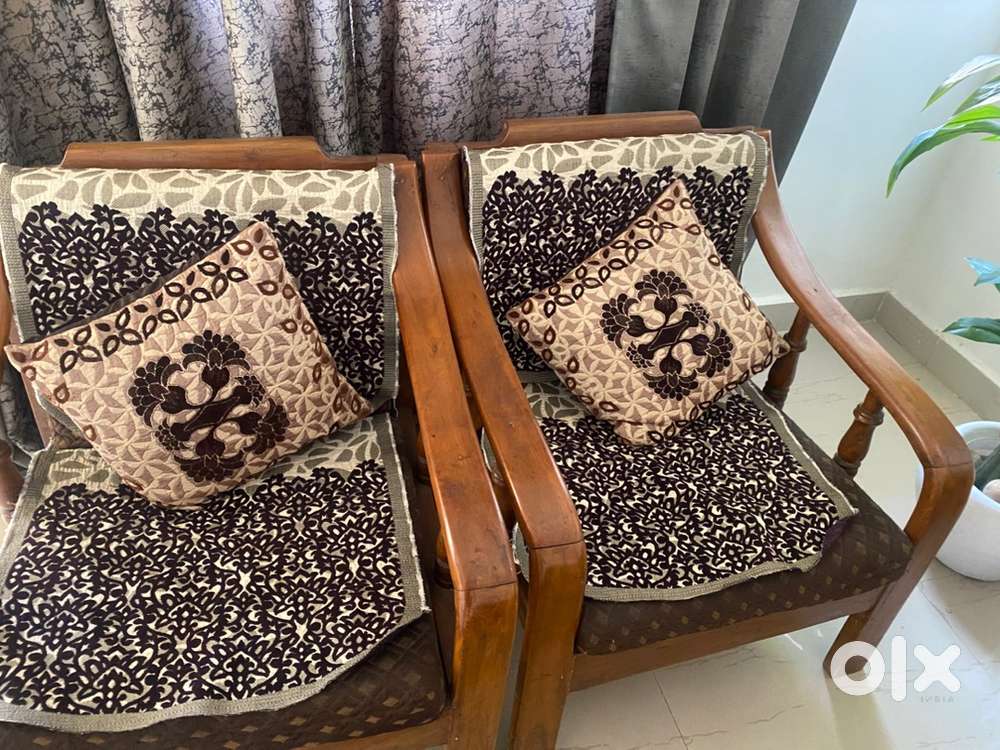5 seater wooden sofa set