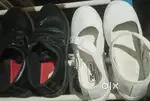 School shoes black and white