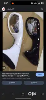 Toyota fortuner 2018-25 fender mirror all colours
