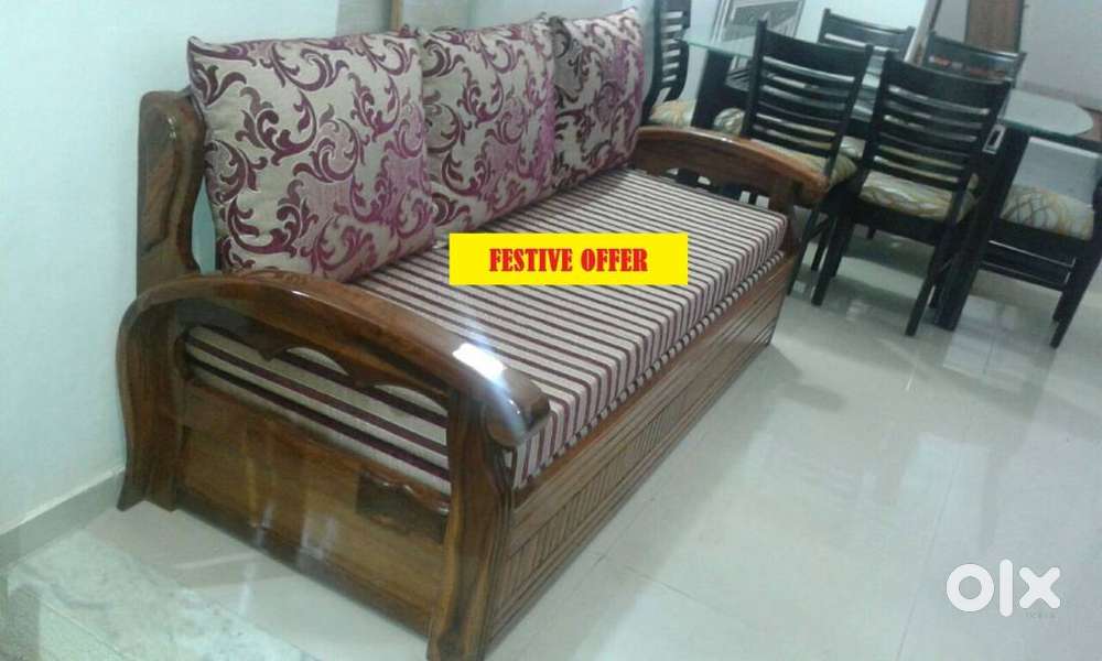 Caspian Furniture:- New teak wood sofa cum bed