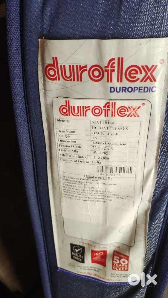 Duroflex Blkmagic Orthopedic 5 inches 6*6 king size matress