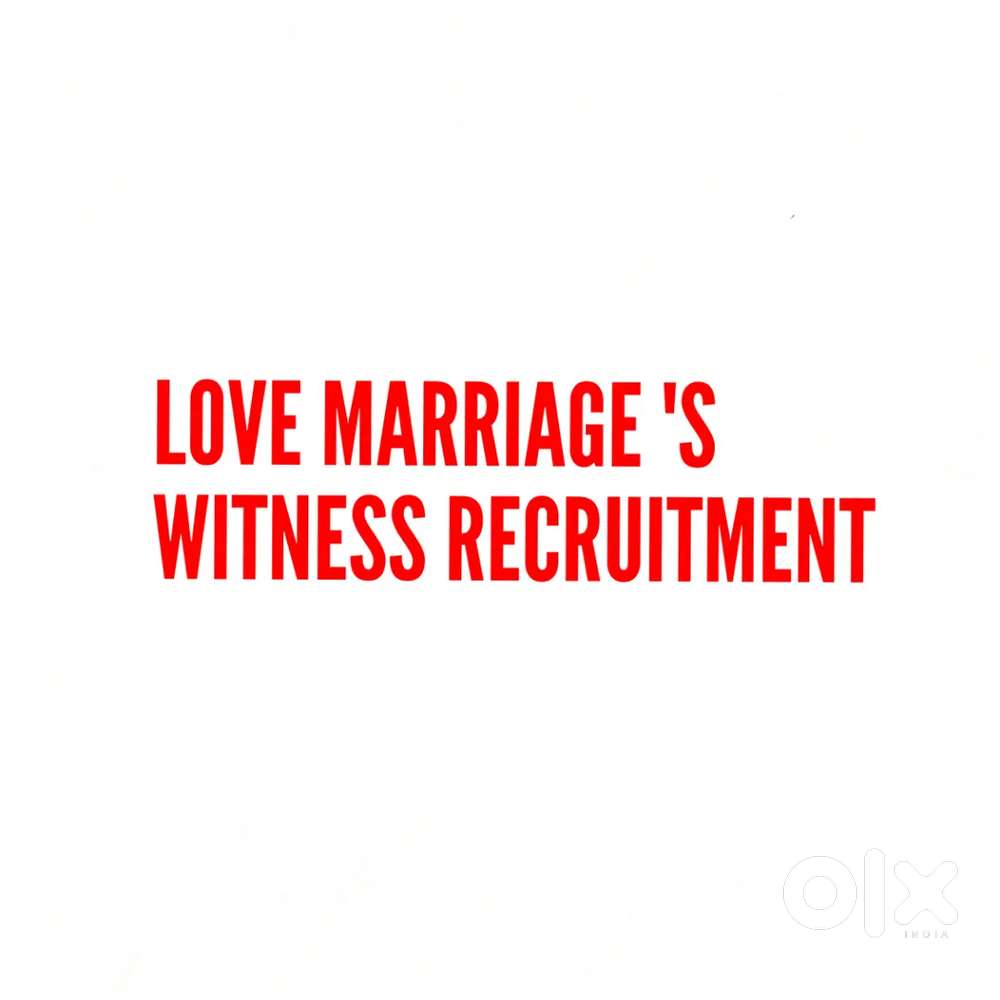 Love Marriage Waitnes need recurmant