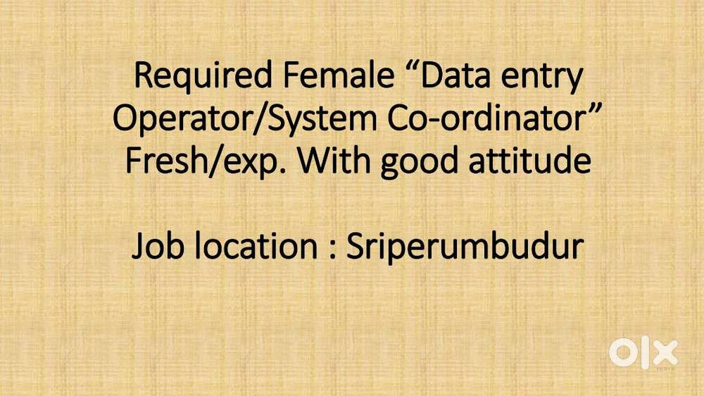 Data entry operator