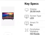 TCL 28 Inch Non Smart LED with Excellent Condition