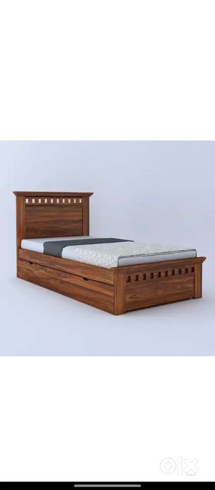 Solid wood bed & free Duroflix mattress 78*36*5