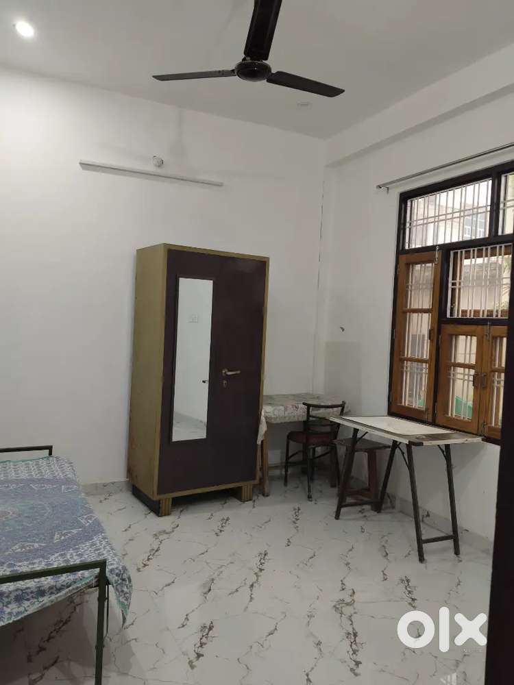 One room along with bathroom and bike parking