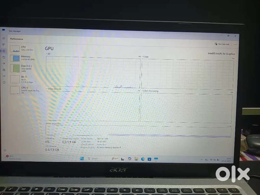 Acer aspire 5 11th gen Intel irisx graphics 1tb storage