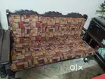 3+1+1 wooden sofa set ,This sofa is comfortable and have fabric grief