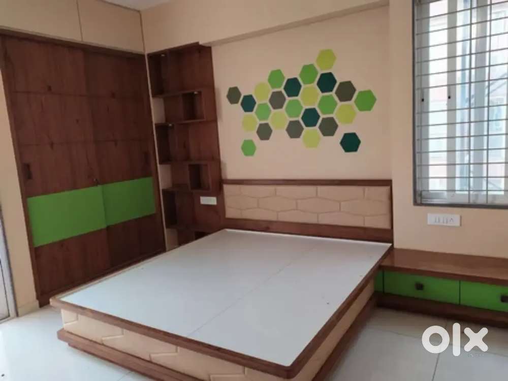 Homes in wooden furniture pop colour work solution by complete project