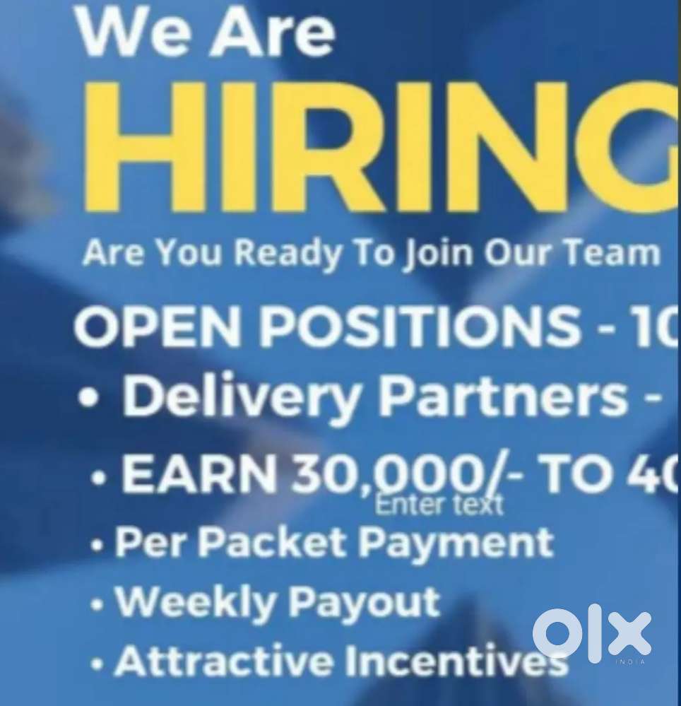 Delivery Partner – Weekly payment ,Immediate Joining,Flexible Time