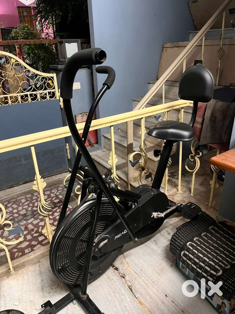 Air Bike Exercise Cycle with Moving or Stationary Handle