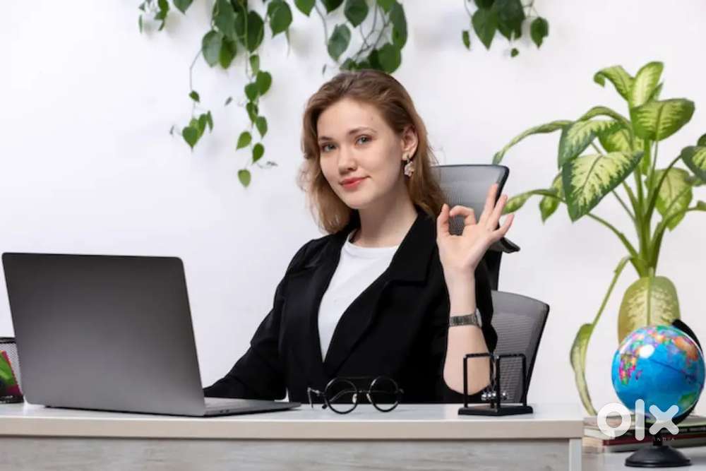 Female receptionist in front office