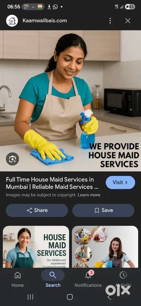 WANTED FEMALE HOUSE MAID
