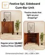 Bar,Dining Sofa Bed Crockery Cabinet in Solid Wood.Brand New Wholesale