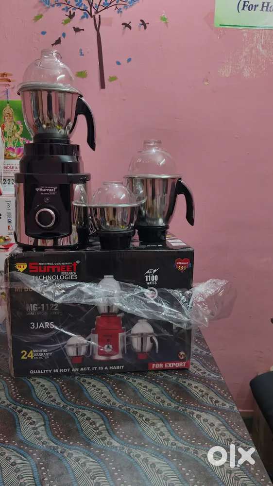 Sumeet mixie 3 jar 1100w new pcs heavy duty