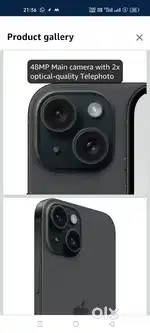 Iphone 15 (box pack) Black/Green/Pink  All available