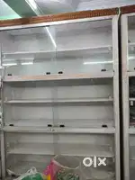 Teak wood cupboards with 6 racks and glass doors