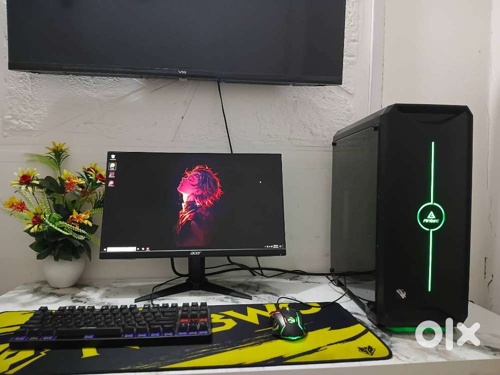 Gaming , Editing PC Ryzen 5 3500 Computer RGB Cabiand Graphic Card GPU