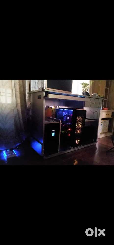 GTX 1080 Gaming PC i7 Liquid Cooling  Gigabyte M27Q  UPS Full Setup