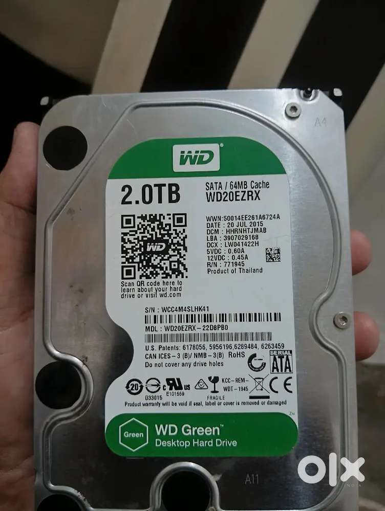 WD GREEN 2TB HARDISK (HARD DRIVE)