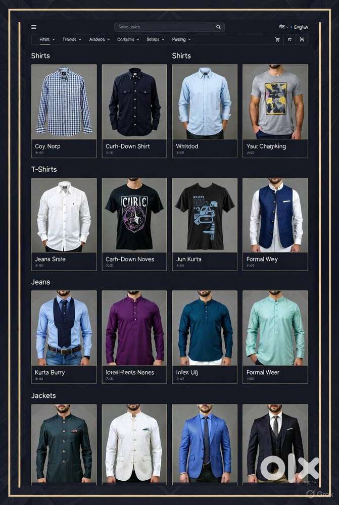 Fashion Men’s Wear दुकानासाठी प्रोफेशनल वेबसाइट तयार करतो
