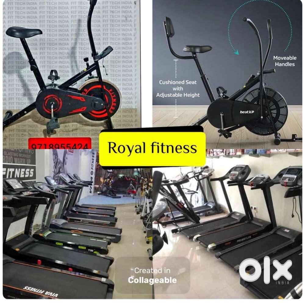 All gym equipment exercise cycle and treadmill available