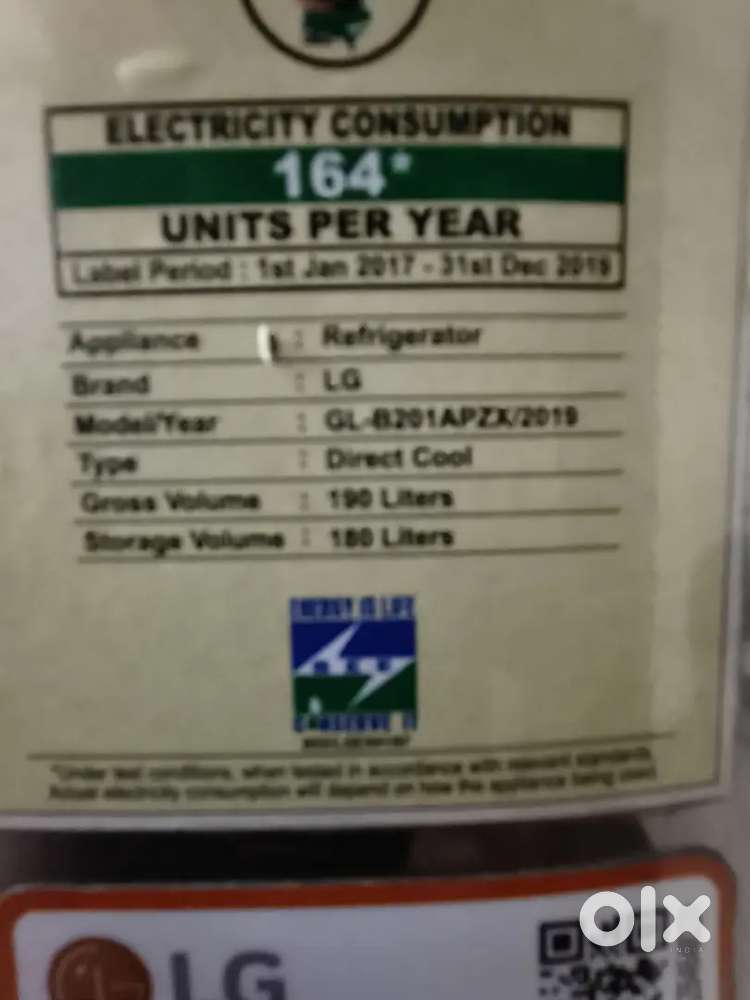 Lg 2017 model 180 litre gl 201
