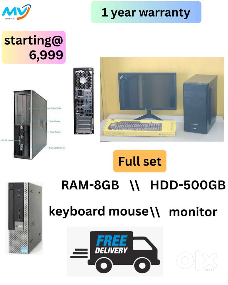 Desktop Laptop CPU Full Set i3-i5-i7 Available @ Low Price