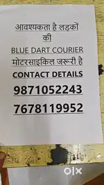 Blue dart delivery job vacancy open
