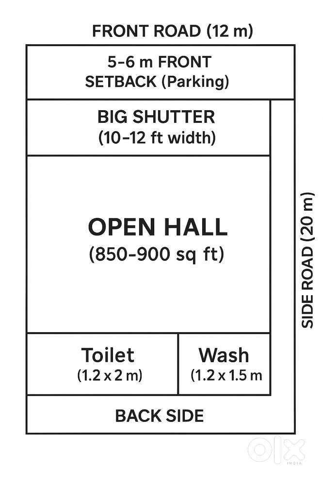 Multipurpose Commercial Space – 900 sq ft – Koliyacode (Near Bypass)