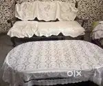 Antique Wooden Sofa Set with Table (5 Seater)