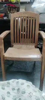 Nilkamal brown plastic chairs (set of 4)