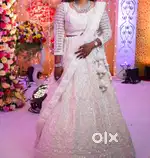 Luxury white Bridal/Reception Lehanga - Worn Once