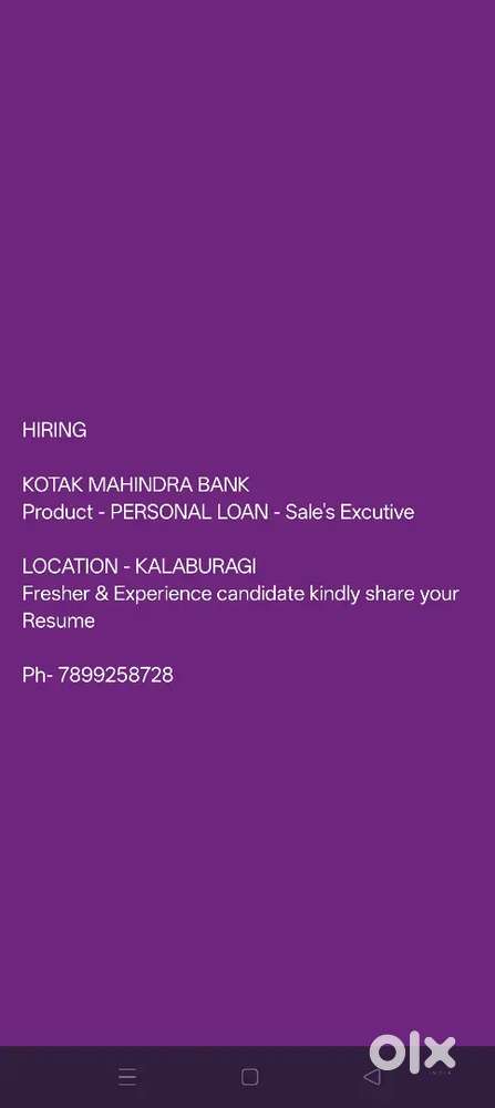 WE ARE HIRING SALES OFFICE FOR REPUTED BANK