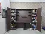 TV AND STUDY UNIT WITH SHELF AND WARDEOBE