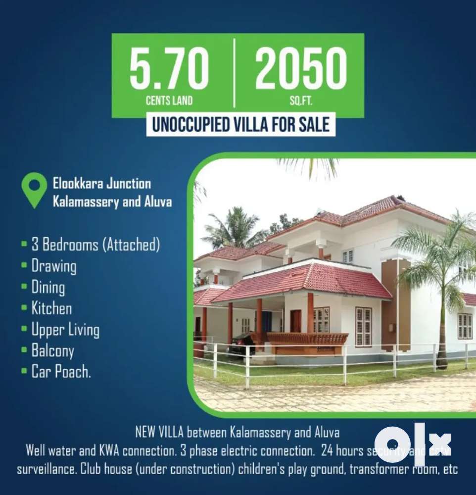 Unoccupied villa in a gated community for sale