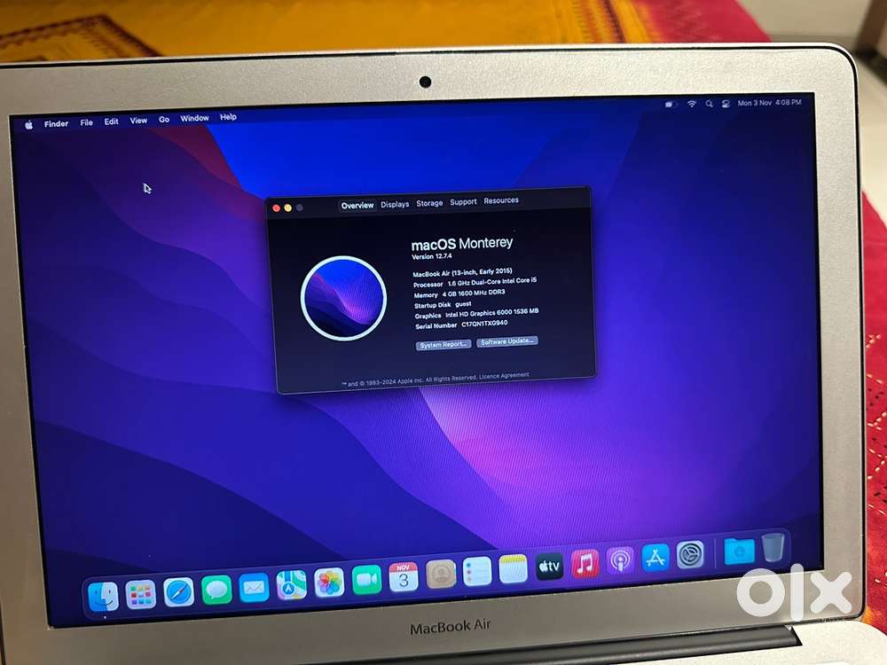 Mac book air early 2015