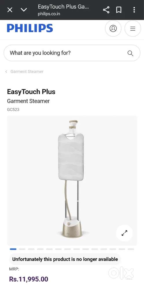Philips EasyTouch Plus
Garment Steamer
GC523