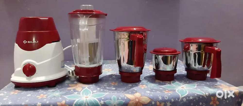 Bajaj GX-750W Mixture Grinder, 4jar, White and Red
