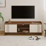 BLUEWUD Charley Engineering Wood Floor Standing TV Entertainment Unit