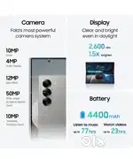 Samsung z fold 6 (5G AI Smart phone) + samsung insurance(2 years)