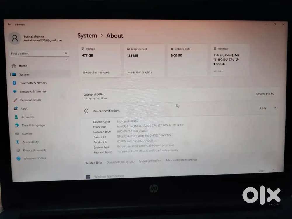 Hp laptop 14-ck2xxx (ck2018tu)