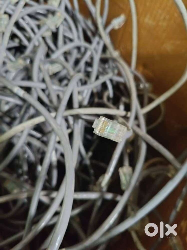 1.5 m gray network (LAN) cable